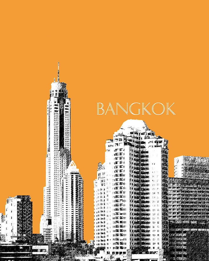 Bangkok Thailand Skyline 1 Digital Art by DB Artist