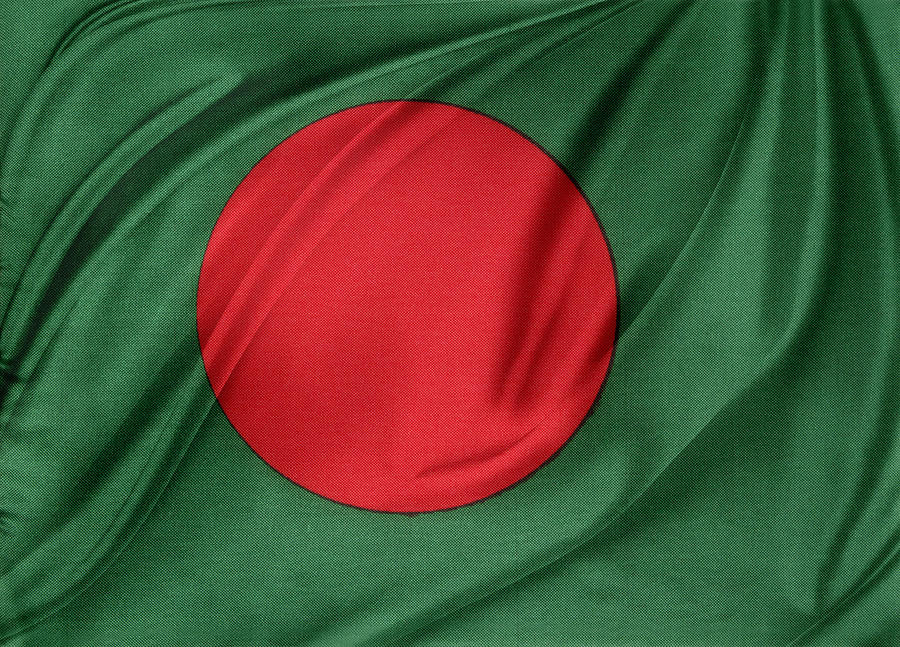 Flag Photograph - Bangladesh flag by Les Cunliffe
