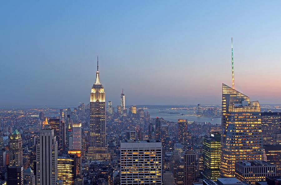 Bank of America and Empire State Building Photograph by Juergen Roth