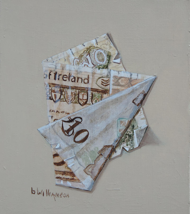 Bank of Ireland ten pound banknote Painting by Barry Williamson