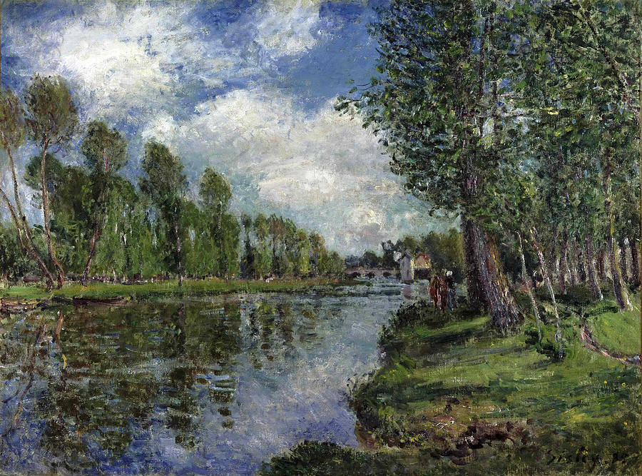 Banks of the Loing River Painting by Alfred Sisley