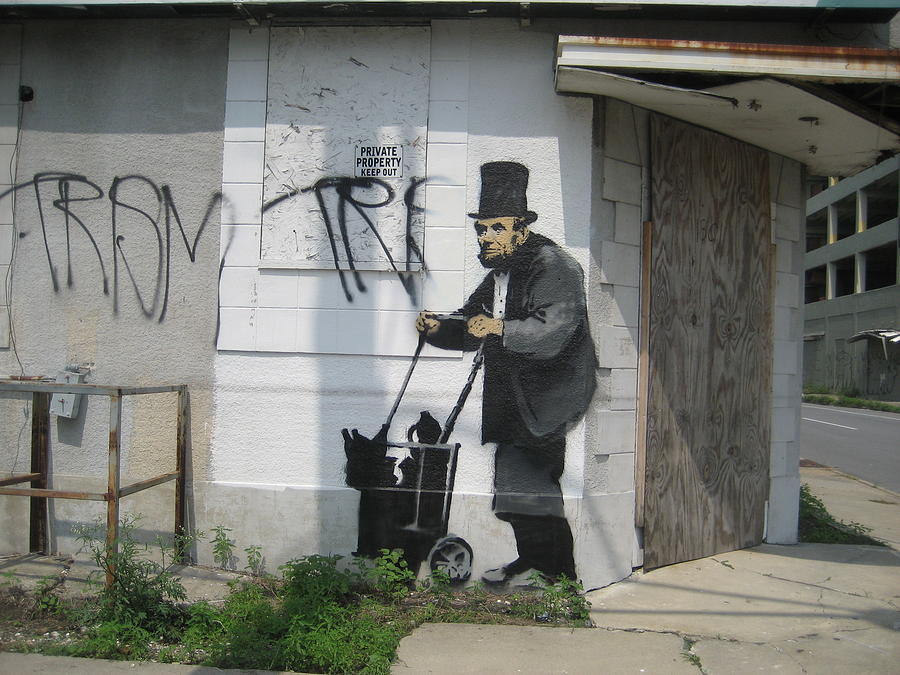 Banksy Lincoln In New Orleans Photograph by Arik Bennado