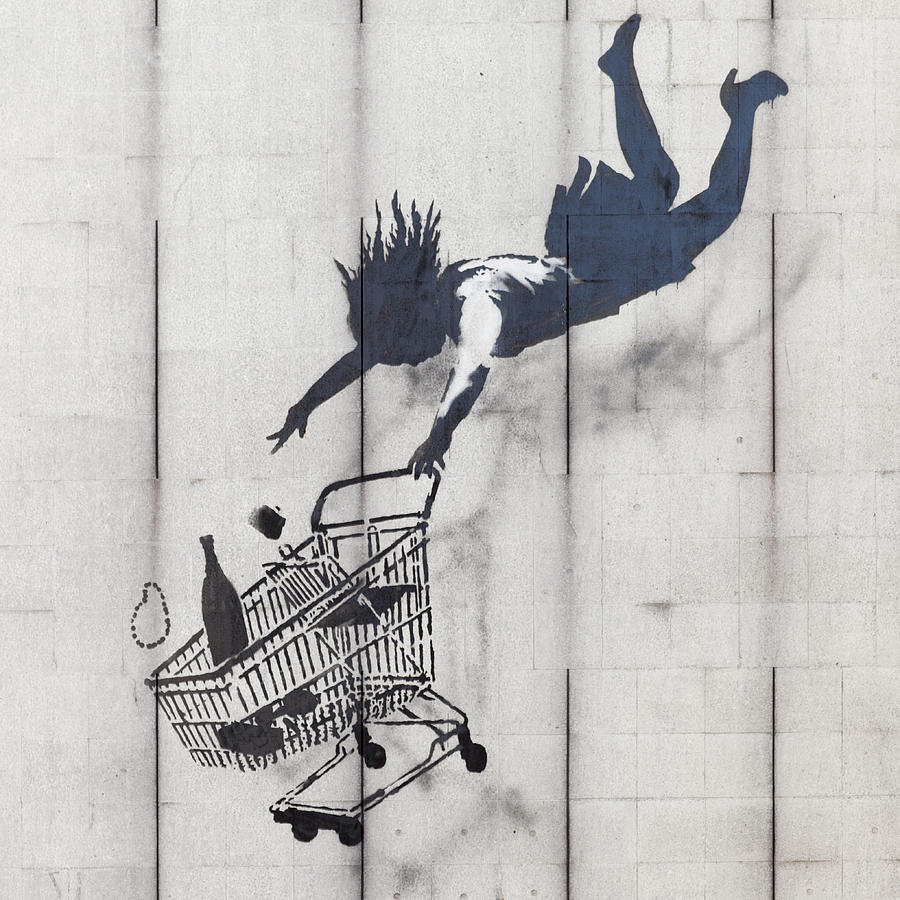 Banksy Shop Till U Drop Photograph by Arik Bennado