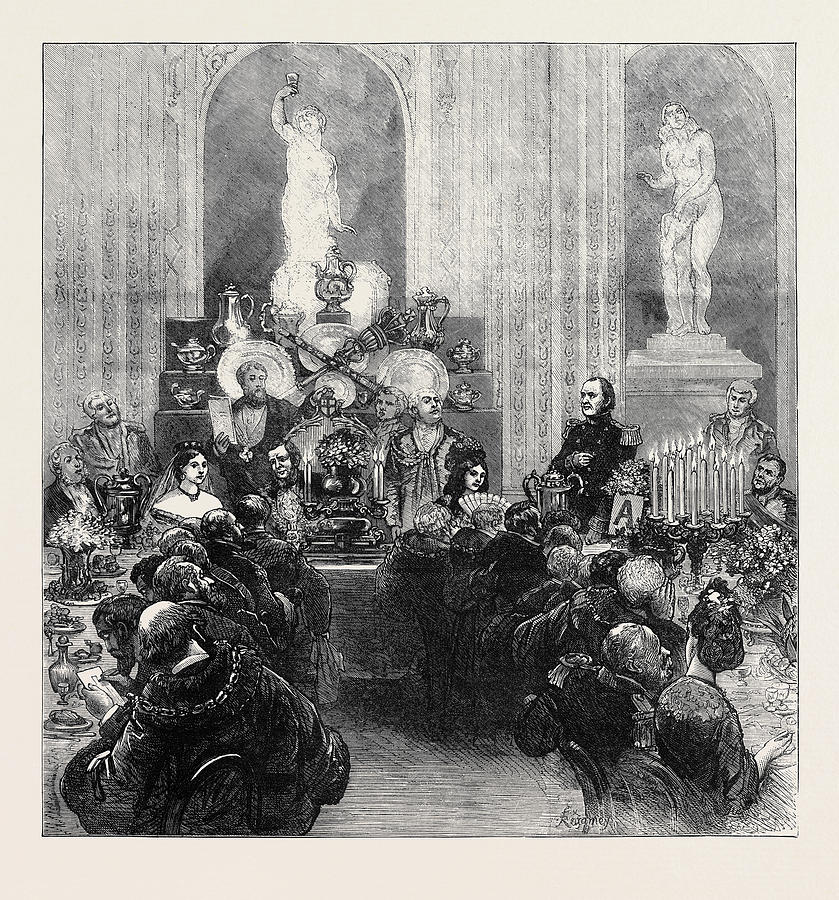 Banquet Of The Mayors At The Mansion House 1873 Drawing by English ...