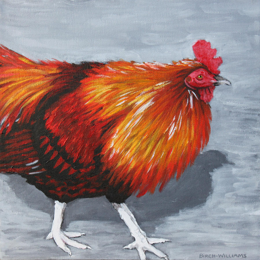 Farm Animals Painting - Bantam Rooster 2 by Penny Birch-Williams