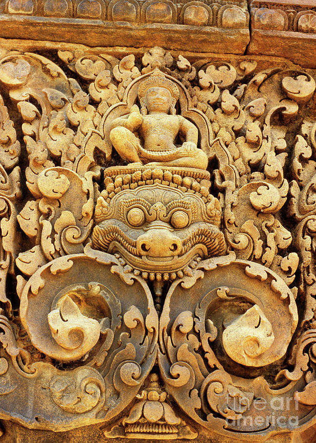 Banteay Srei Carving 01 Photograph by Rick Piper Photography