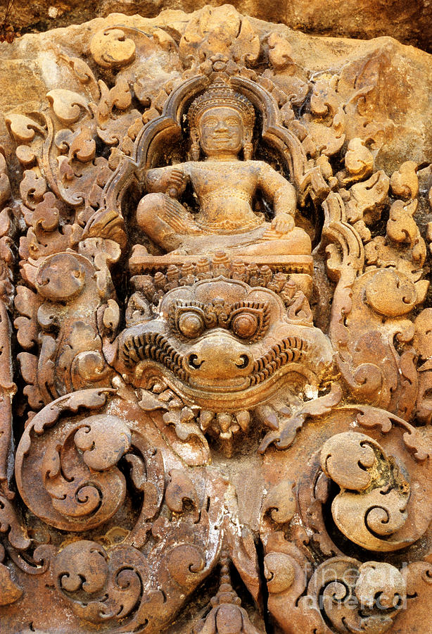 Banteay Srei Carving 02 Photograph by Rick Piper Photography