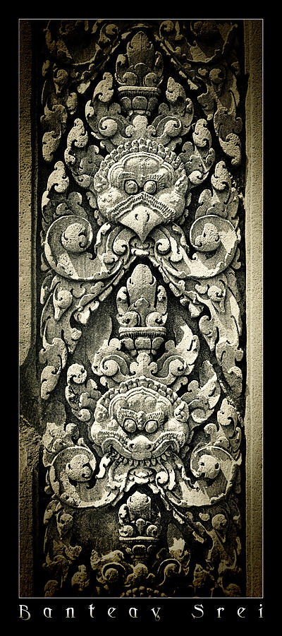 Banteay Srei Carvings Framed Version Photograph by Weston Westmoreland