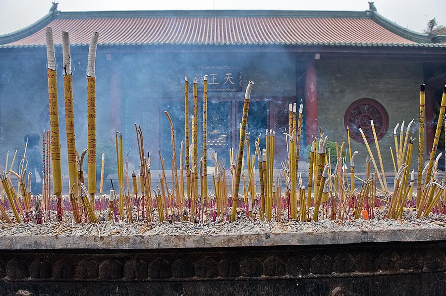 Baolin Temple incense burning Photograph by Marek Poplawski