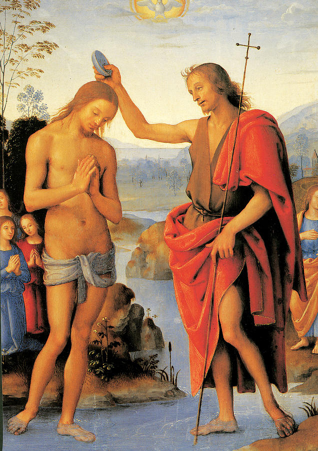 Pietro Perugino Painting - Baptism of Christ by Pietro Perugino
