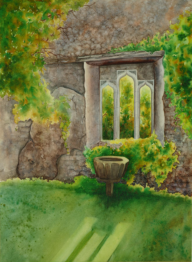 Baptistry at Lainston House  Winchester England Painting by Johanna Axelrod