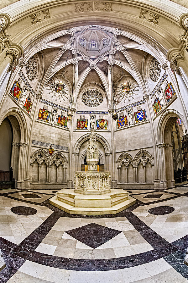 Romanesque Photograph - Baptistry At Saint John The Divine Cathedral by Susan Candelario
