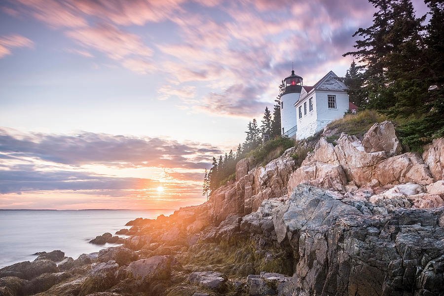 Bar Harbor Head Lighthouse At Sunset Photograph by Cate Brown - Fine ...