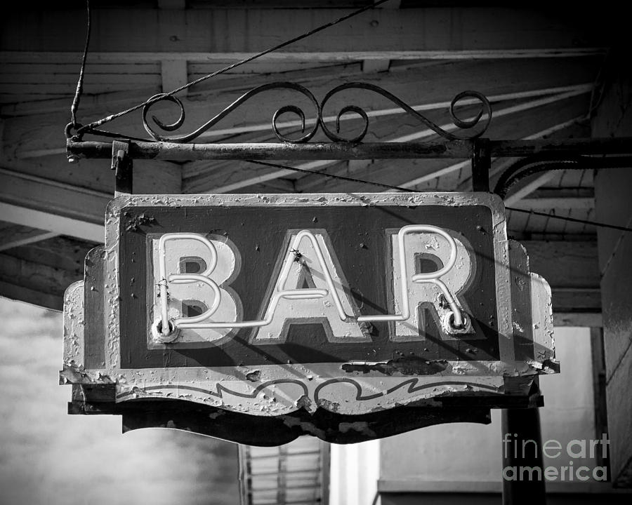 Bar Neon Sign Photograph by Perry Webster