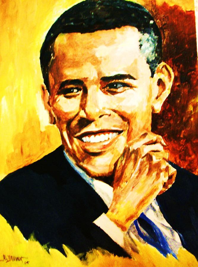 Barack Obama Painting by Al Brown