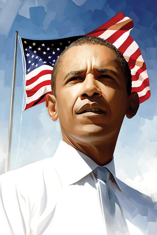 Barack Obama Artwork 1 Painting by Sheraz A