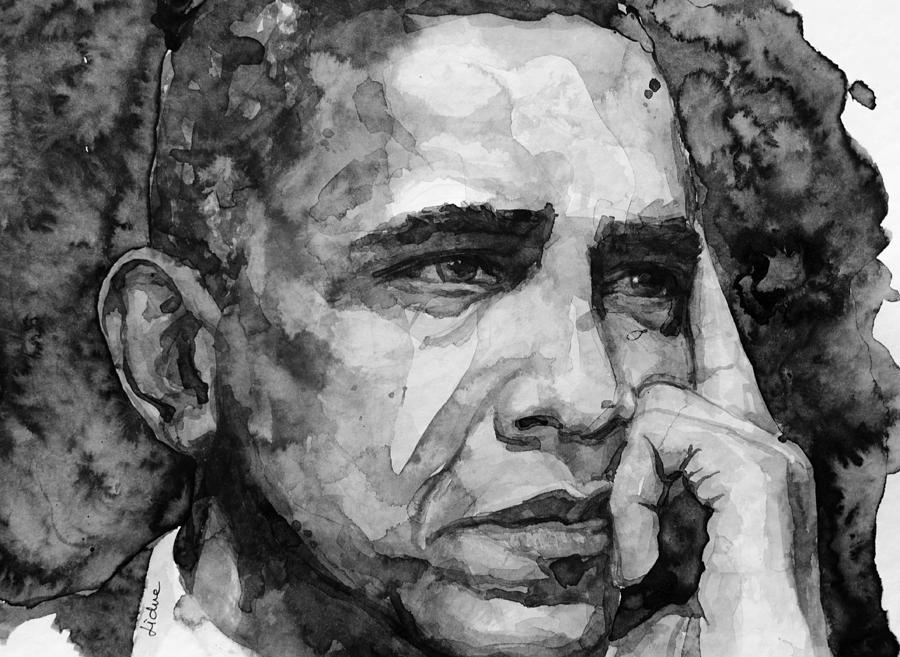 Barack Obama Painting by Laur Iduc
