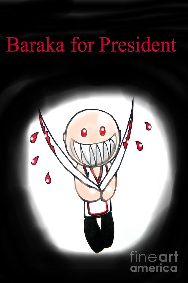 Baraka for President Painting by Marisela Mungia