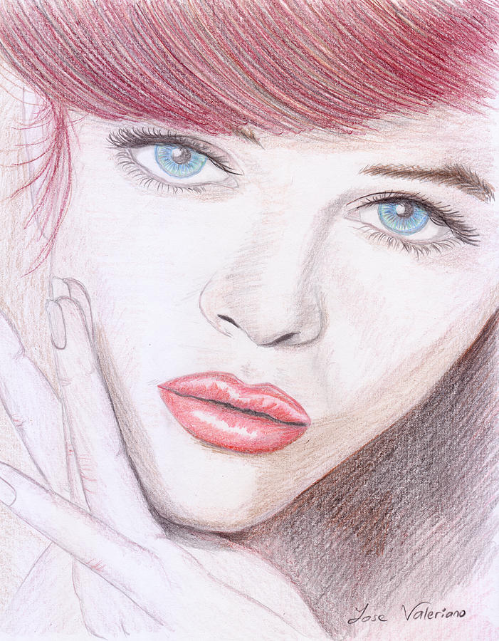 Barbara Palvin Drawing by Martin Valeriano