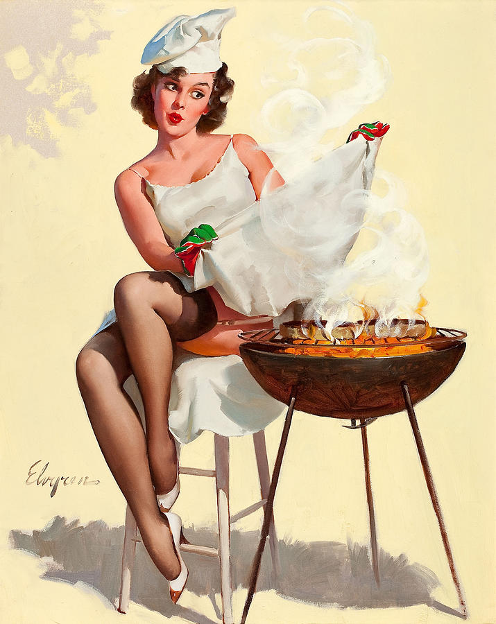 Barbecue Pin Up Girl Photograph By Gil Elvgren