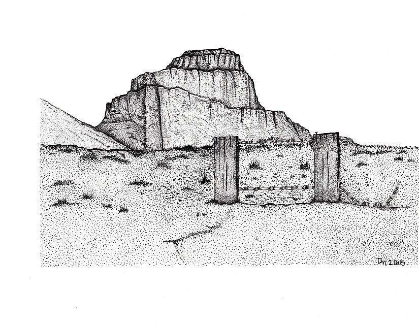 Barbed Butte Drawing by DeeAnna Nevins - Fine Art America