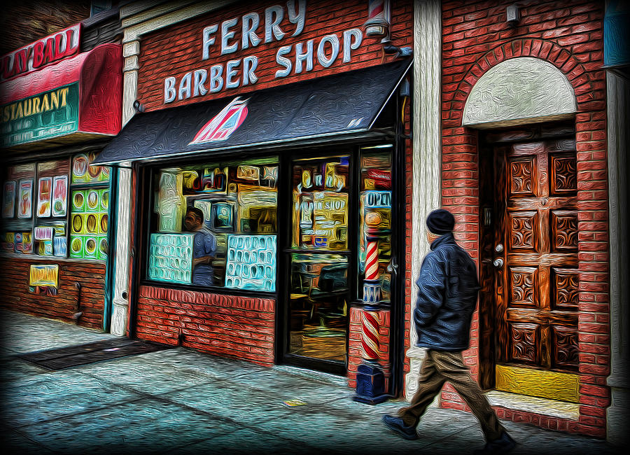 Newark Photograph - Barber - Ferry Barber Shop by Lee Dos Santos