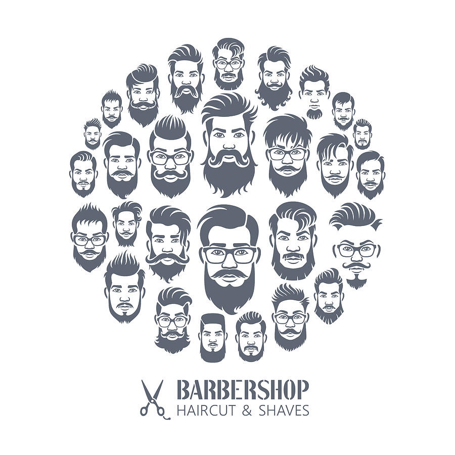 Barber shop Montage Drawing by AlonzoDesign