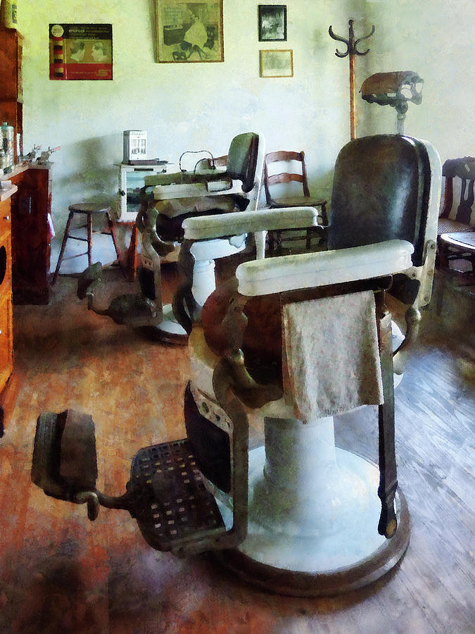 Barber - Two Barber Chairs Photograph by Susan Savad