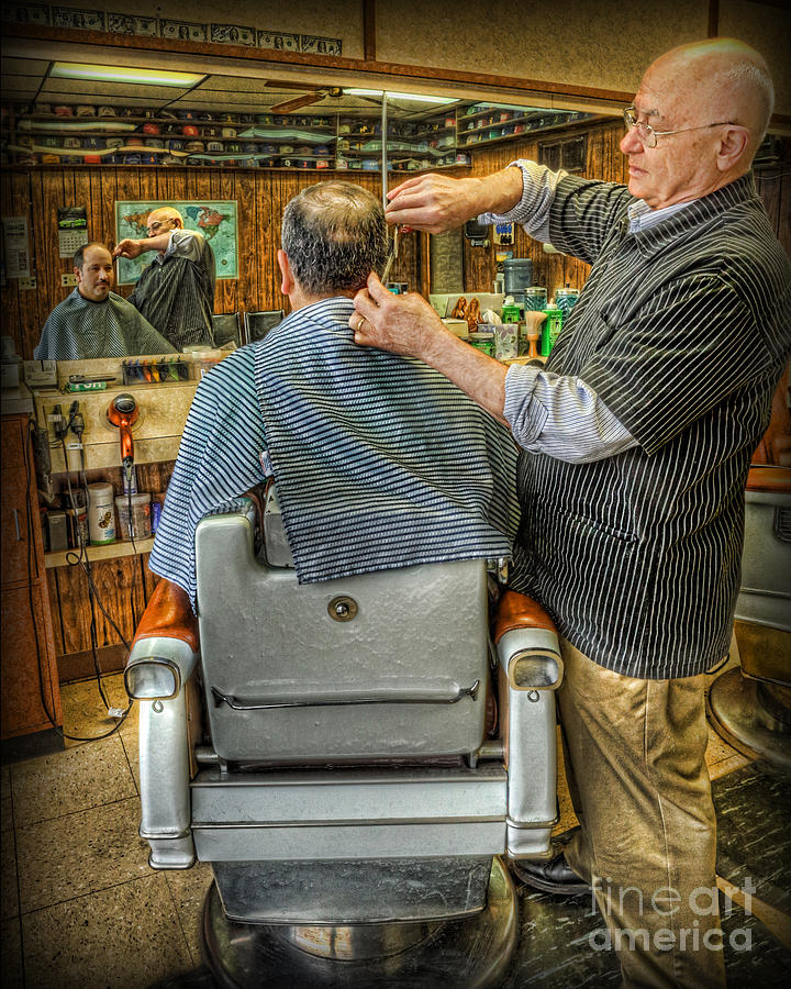  the Barber Shop Shave and a Haircut - Barber Shop Photograph by Lee Dos Santos