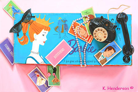 Barbie Painting - Barbie Queen of the Prom by K Henderson by K Henderson