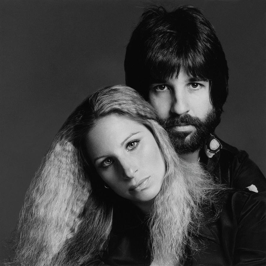 Barbra Streisand With Hair Stylist Jon Peters Photograph by Francesco Scavullo