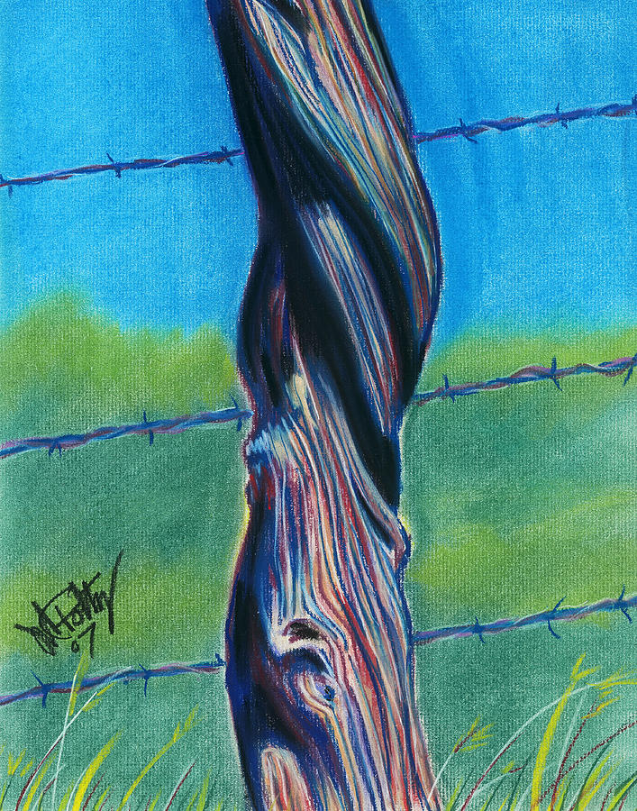 Barbwire Painting by Michael Foltz