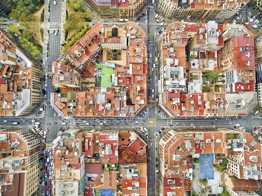 Barcelona aerial photo Photograph by Orbon Alija
