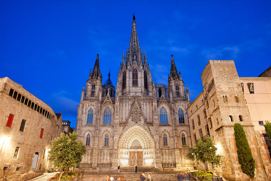 Barcelona Cathedral at Night Photograph by Artur Bogacki