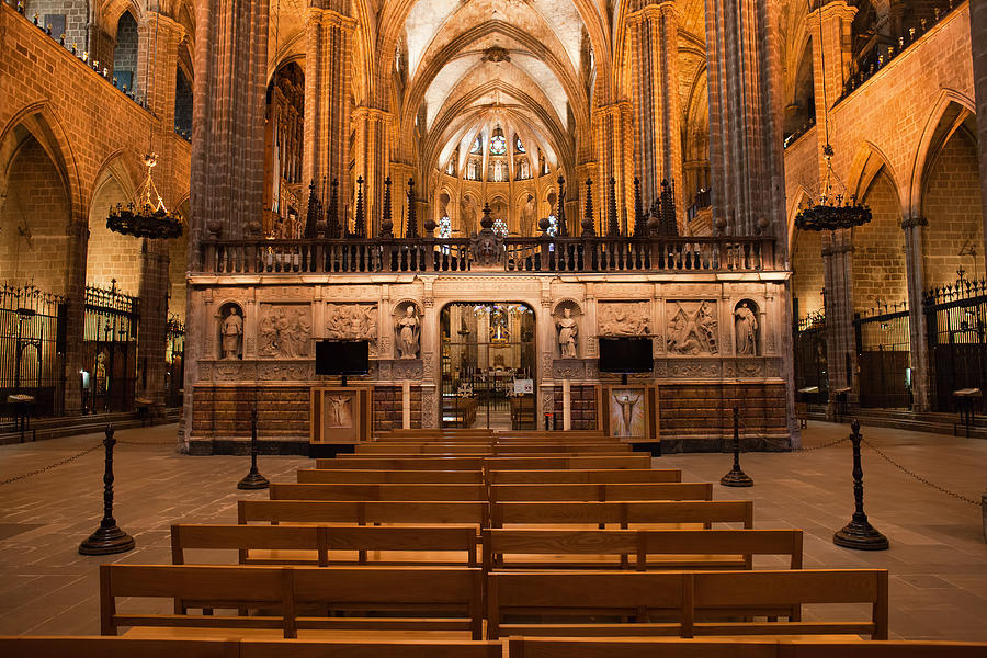 Barcelona Cathedral Interior Photograph by Artur Bogacki