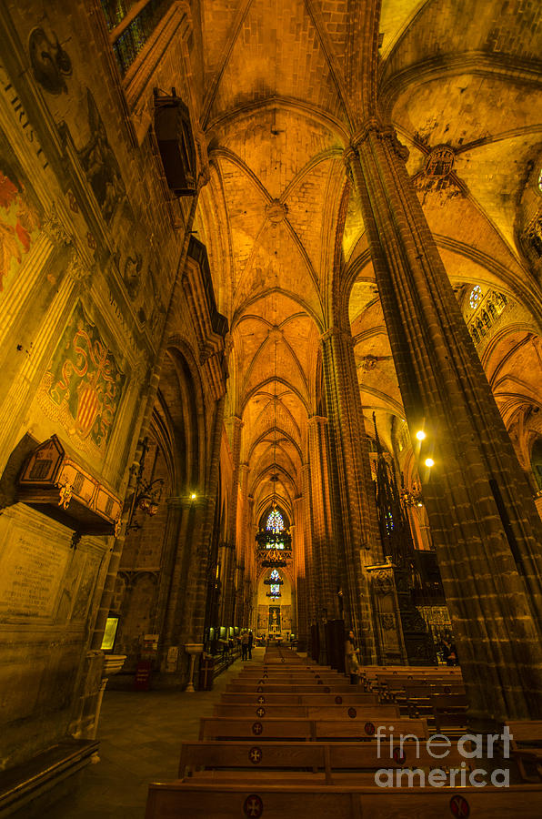 Barcelona Cathedral Interior Photograph by Deborah Smolinske