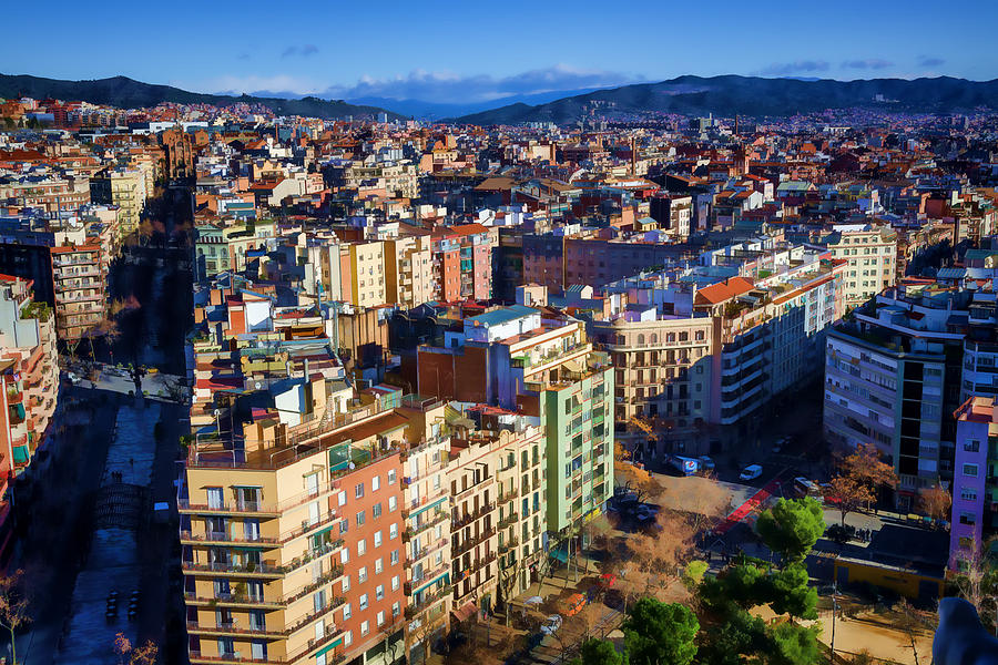 Architecture Photograph - Barcelona from Sagrada Familia by Joan Carroll