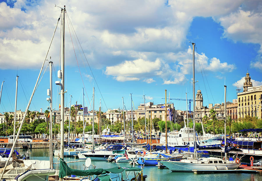 Barcelona Harbor Photograph by Nikada