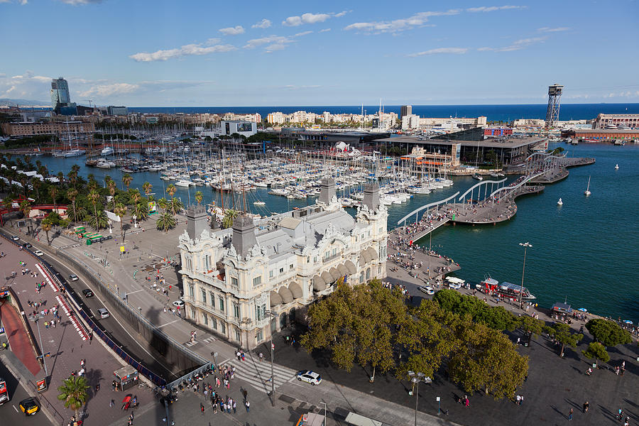 Barcelona Harbour Photograph by Wolfgang Woerndl - Fine Art America