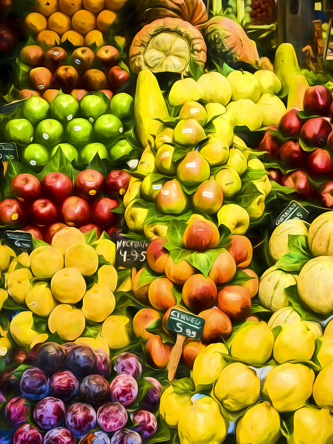 Barcelona Market Fruit Photograph by Steven Sparks