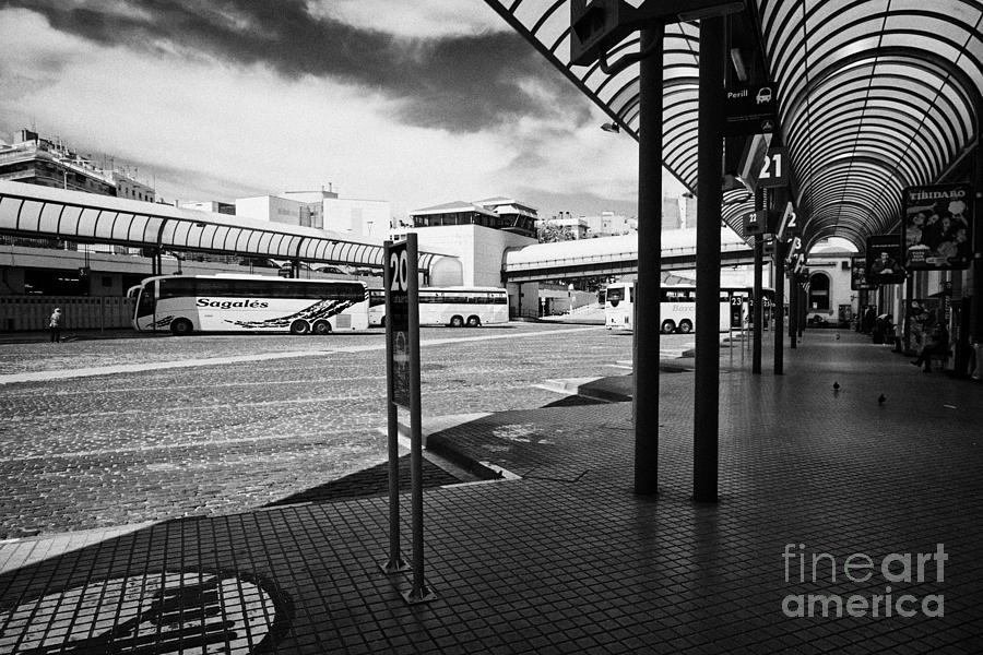 Barcelona Photograph - Barcelona nord bus station  Catalonia Spain by Joe Fox