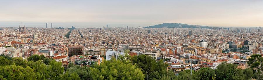 Barcelona Panorama Photograph by Michelle Mcmahon