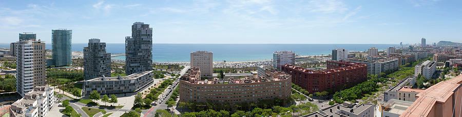 Barcelona Photograph - Barcelona Seafront Panorama by Panoramic Images