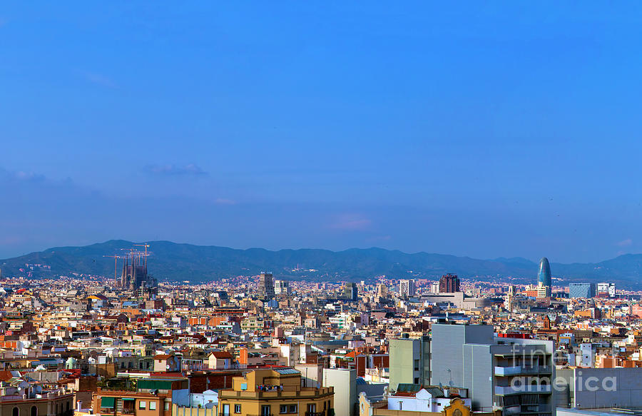 Barcelona skyline Photograph by Michal Bednarek