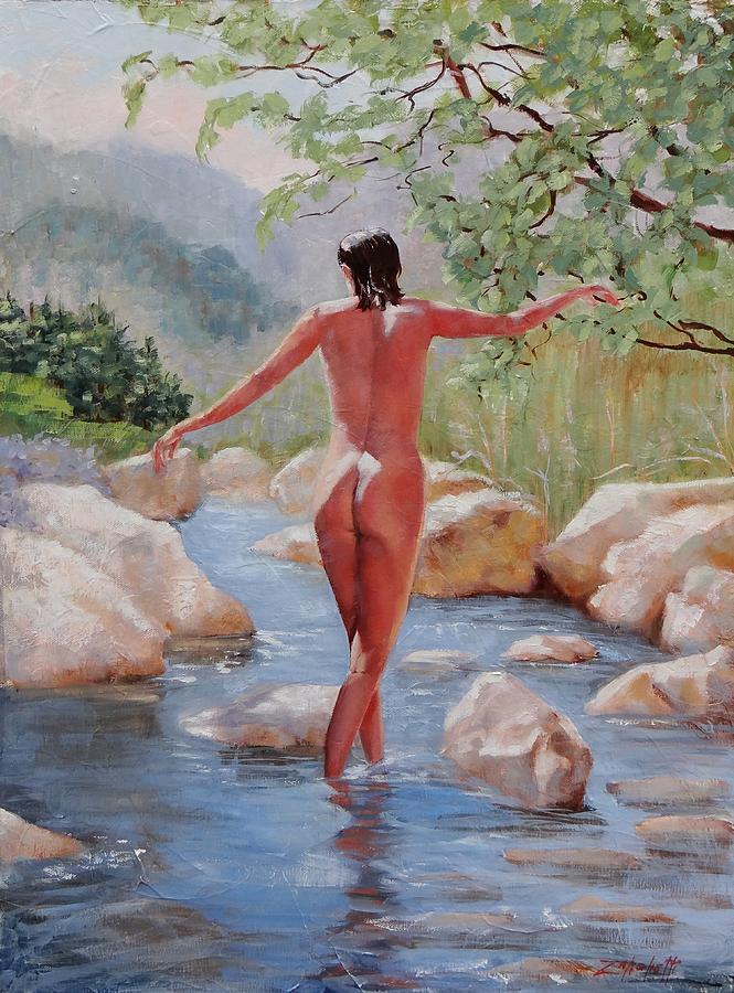 Bare Reflections Painting by Laura Lee Zanghetti