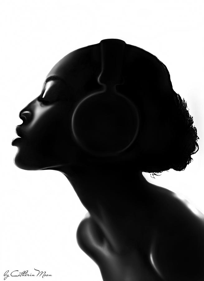 Black Digital Art - Bare Soul by Catherin Moon Black Digital Art - Bare Soul by Catherin Moon