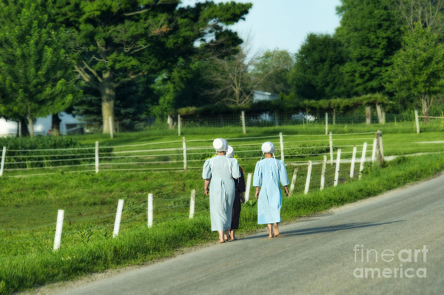Barefoot Amish Girls by David Arment.