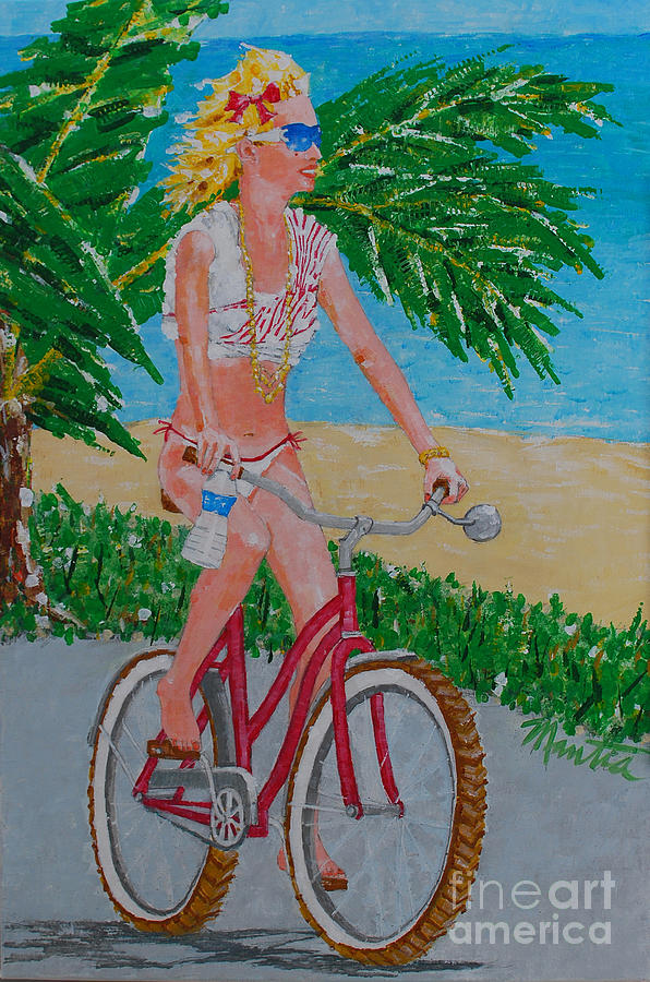 Barefoot Beach Crusing  Painting by Art Mantia