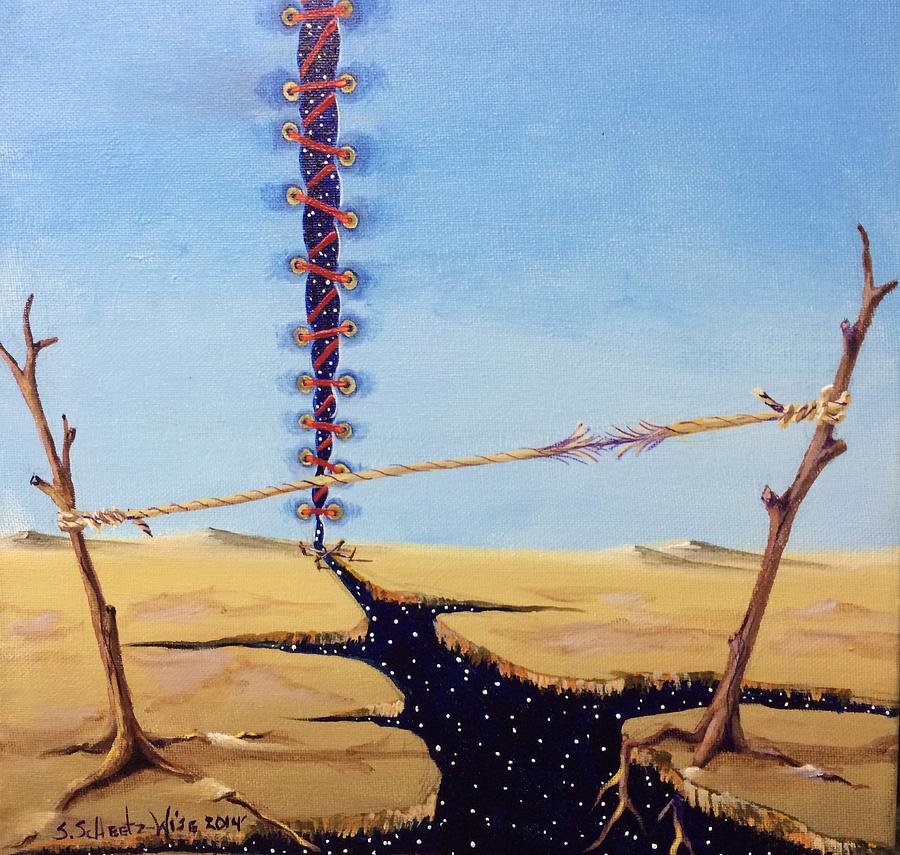 Tree Painting - Barely Holding It Together by Sandra Scheetz-Wise