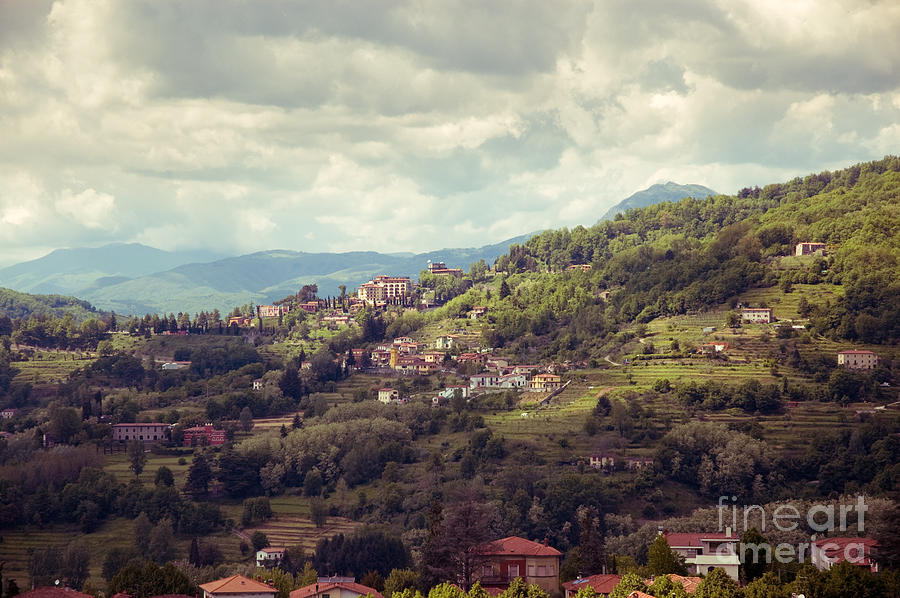 Barga in alpi apuane mountains Tuscany Photograph by Peter Noyce